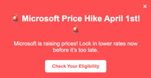 Microsoft Price Hike April 1st